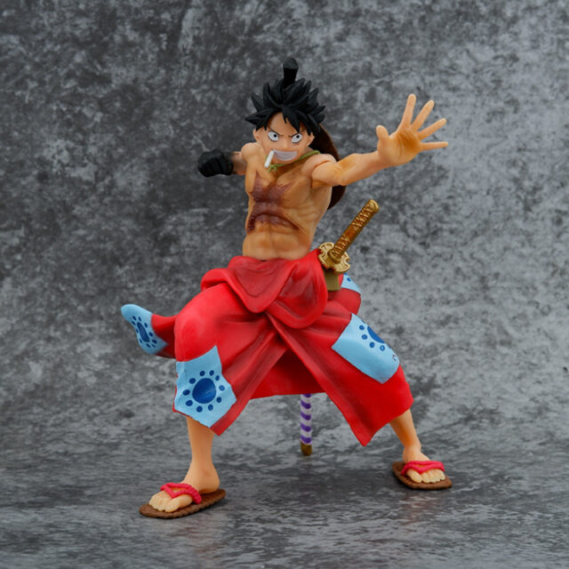 One Piece Kimono Luffy Wano Country Armed Color Luffy Boxed Hand Model ...